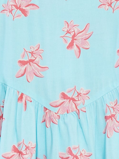 Robe fluide à fines bretelles et motif all over - Kiabi