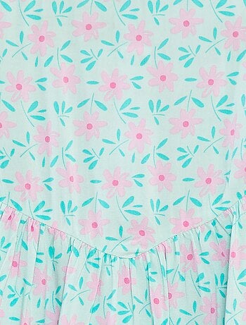 Robe fluide à fines bretelles et motif all over