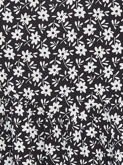 Robe fluide à fines bretelles et motif all over - Kiabi