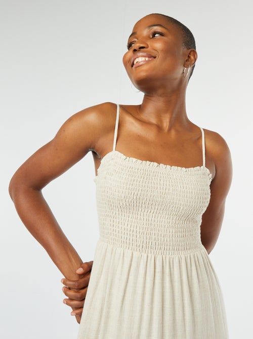 Robe fluide avec fines bretelles réglables - Kiabi