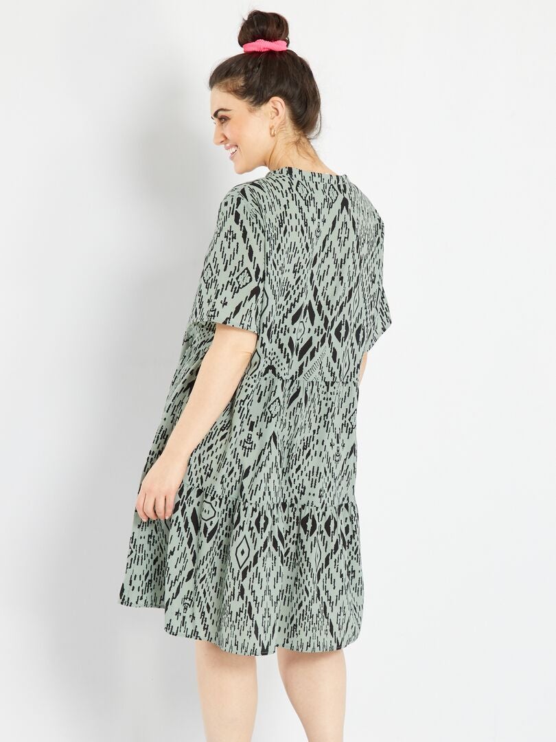 Robe fluide courte 'Only Carmakoma' Vert - Kiabi