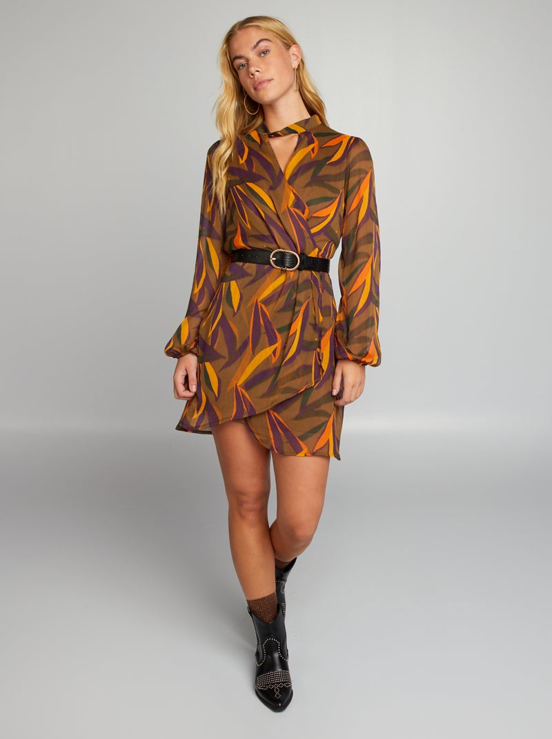 Tunique En Voile Marron - Taille 38, Marque Promod, Occasion En Très Bon état