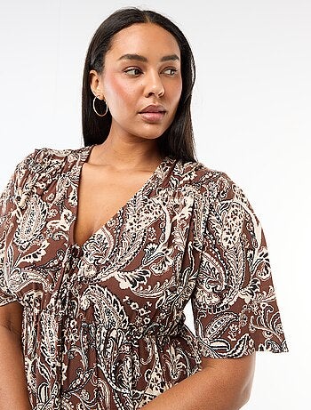 Robe fluide imprimée fantaisie