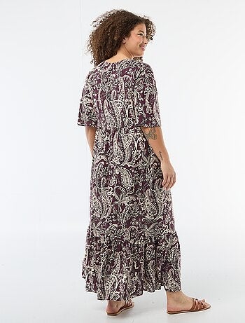 Robe fluide imprimée fantaisie