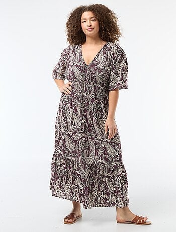 Robe fluide imprimée fantaisie