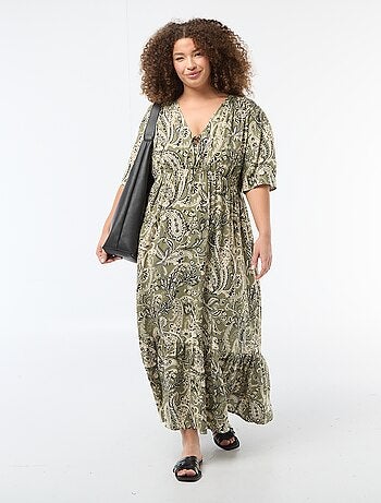 Robe fluide imprimée fantaisie