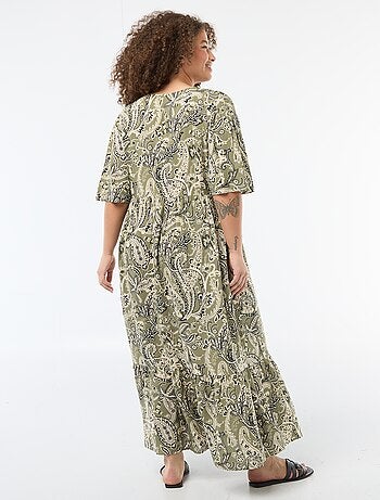 Robe fluide imprimée fantaisie