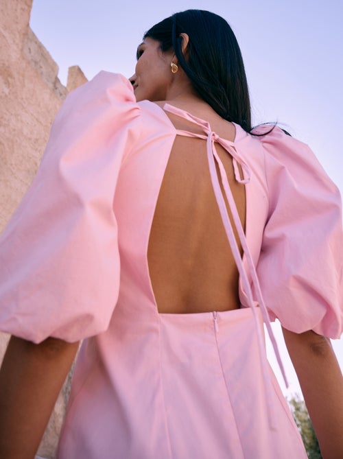 Robe forme ballon à manches courtes - Kiabi