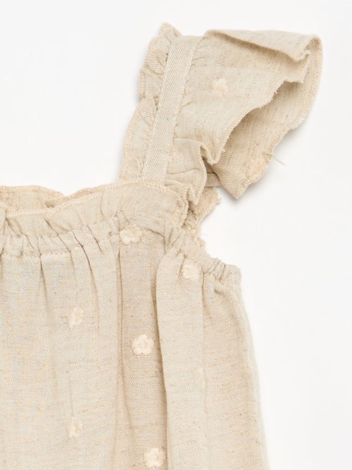 Robe forme boule avec broderies anglaises - Kiabi