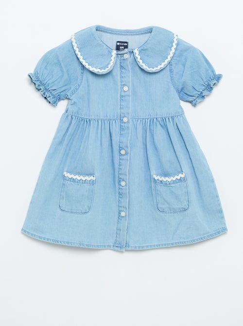 Robe forme chemise à manches courtes - Kiabi