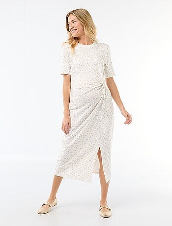 Robe grossesse torsadée devant