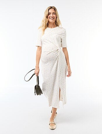 Robe grossesse torsadée devant