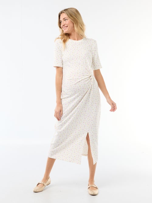 Robe grossesse torsadée devant - Kiabi