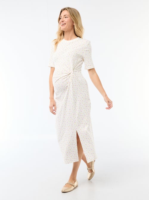 Robe grossesse torsadée devant - Kiabi
