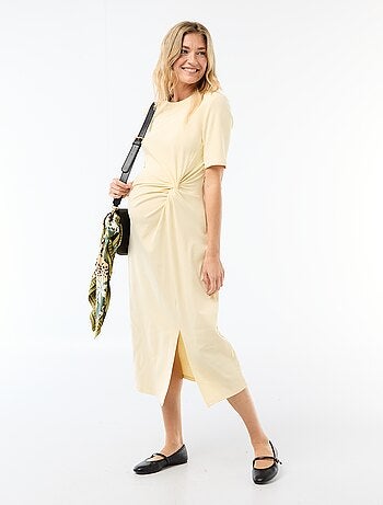 Robe grossesse torsadée devant