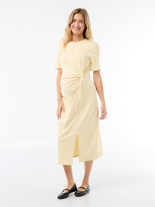 Robe grossesse torsadée devant - Kiabi