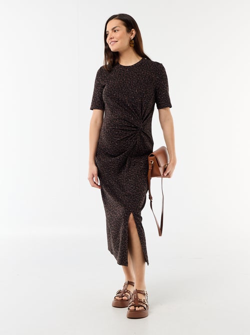 Robe grossesse torsadée devant - Kiabi