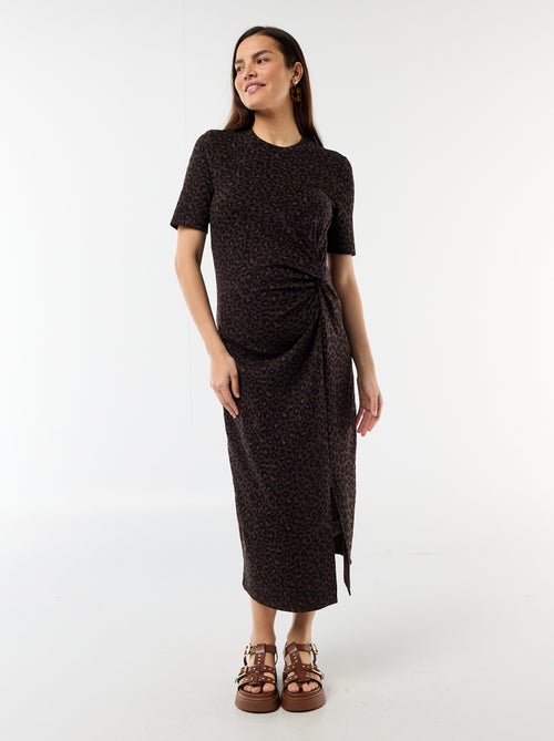 Robe grossesse torsadée devant - Kiabi