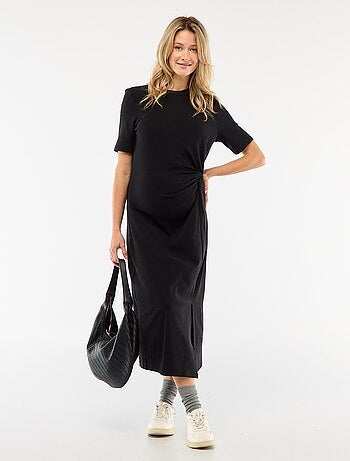 Robe grossesse torsadée devant