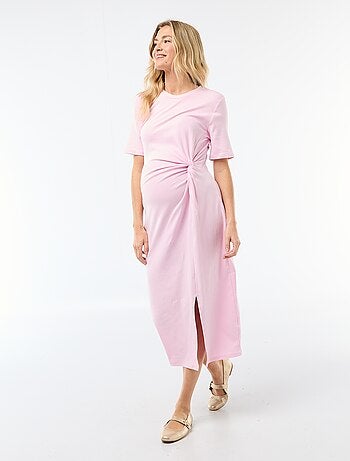 Robe grossesse torsadée devant