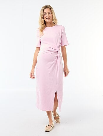 Robe grossesse torsadée devant