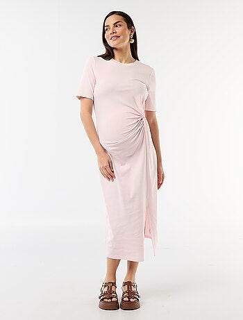 Robe grossesse torsadée devant