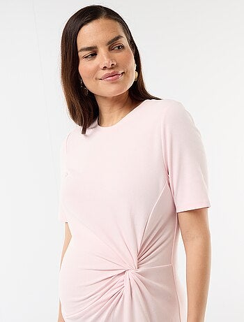 Robe grossesse torsadée devant