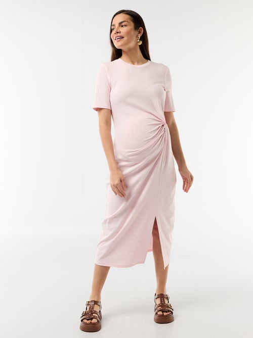 Robe grossesse torsadée devant - Kiabi
