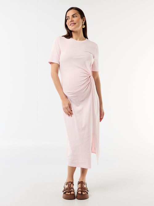 Robe grossesse torsadée devant - Kiabi