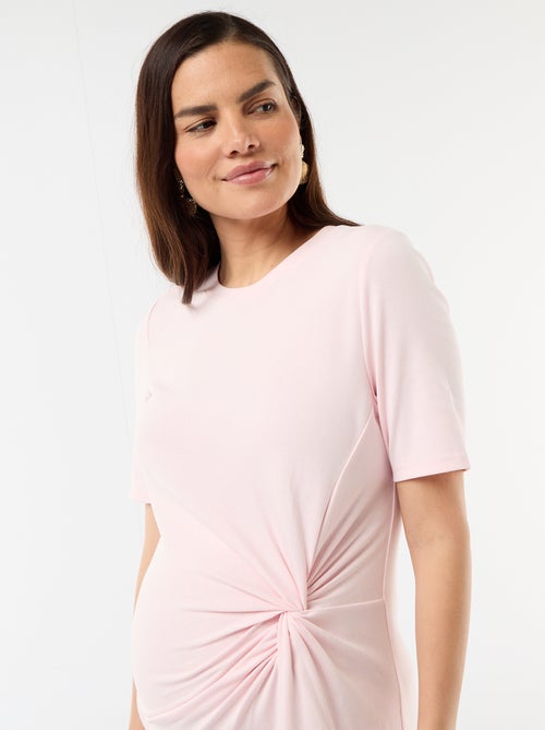 Robe grossesse torsadée devant - Kiabi