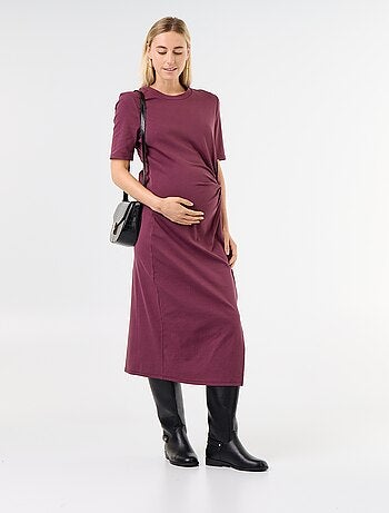 Robe grossesse torsadée devant