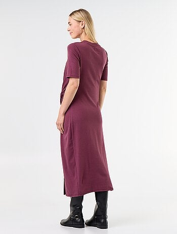 Robe grossesse torsadée devant