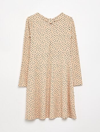 Robe imprimée à manches longues