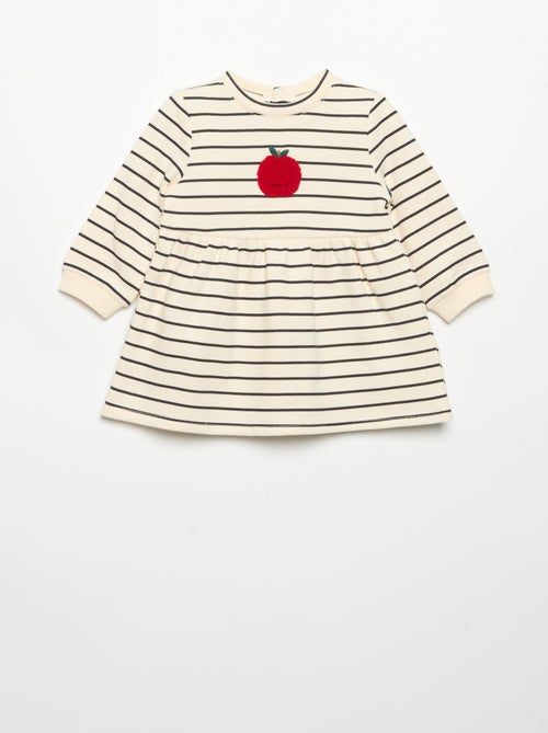 Robe imprimée à manches longues - Kiabi