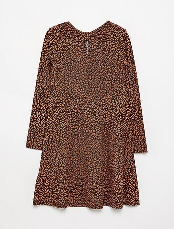 Robe imprimée à manches longues