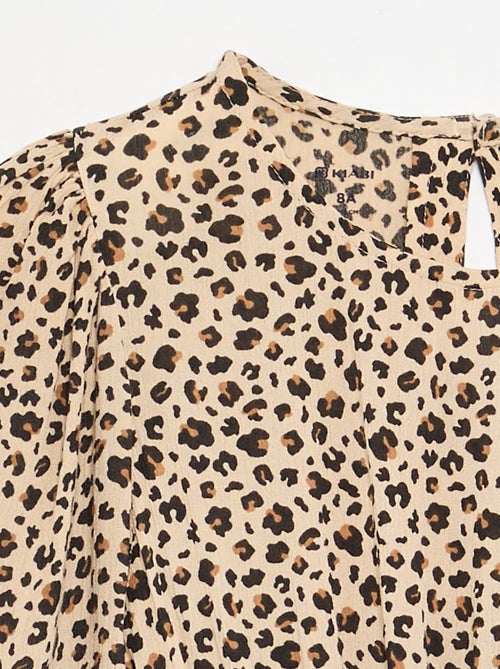 Robe imprimée avec volants - Kiabi