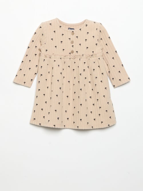 Robe imprimée en maille douce - Kiabi