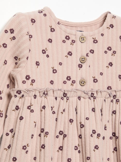 Robe imprimée en maille douce - Kiabi