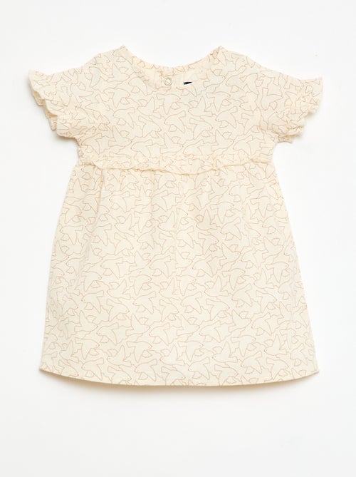 Robe légère avec manches courtes volantées - Kiabi