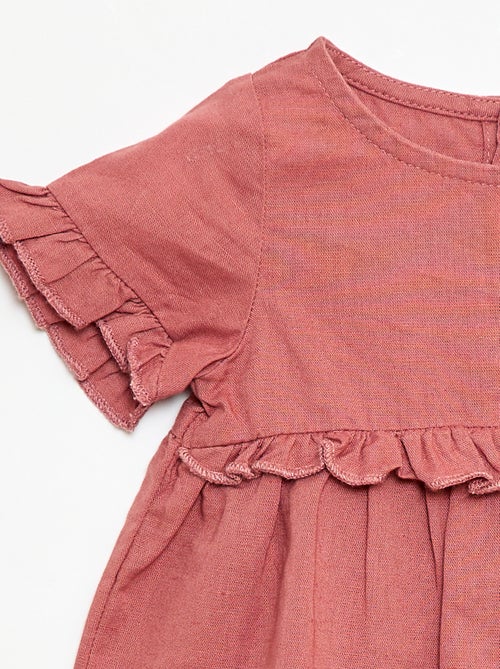 Robe légère avec manches courtes volantées - Kiabi