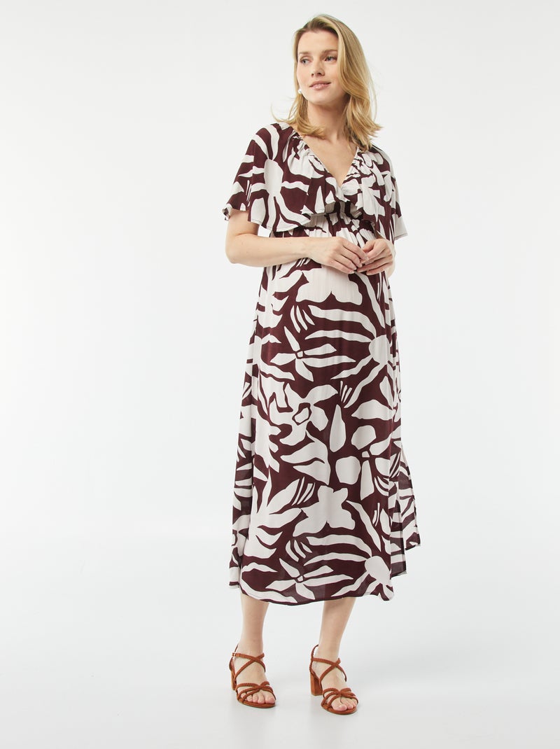 Robe légère de maternité Blanc - Kiabi