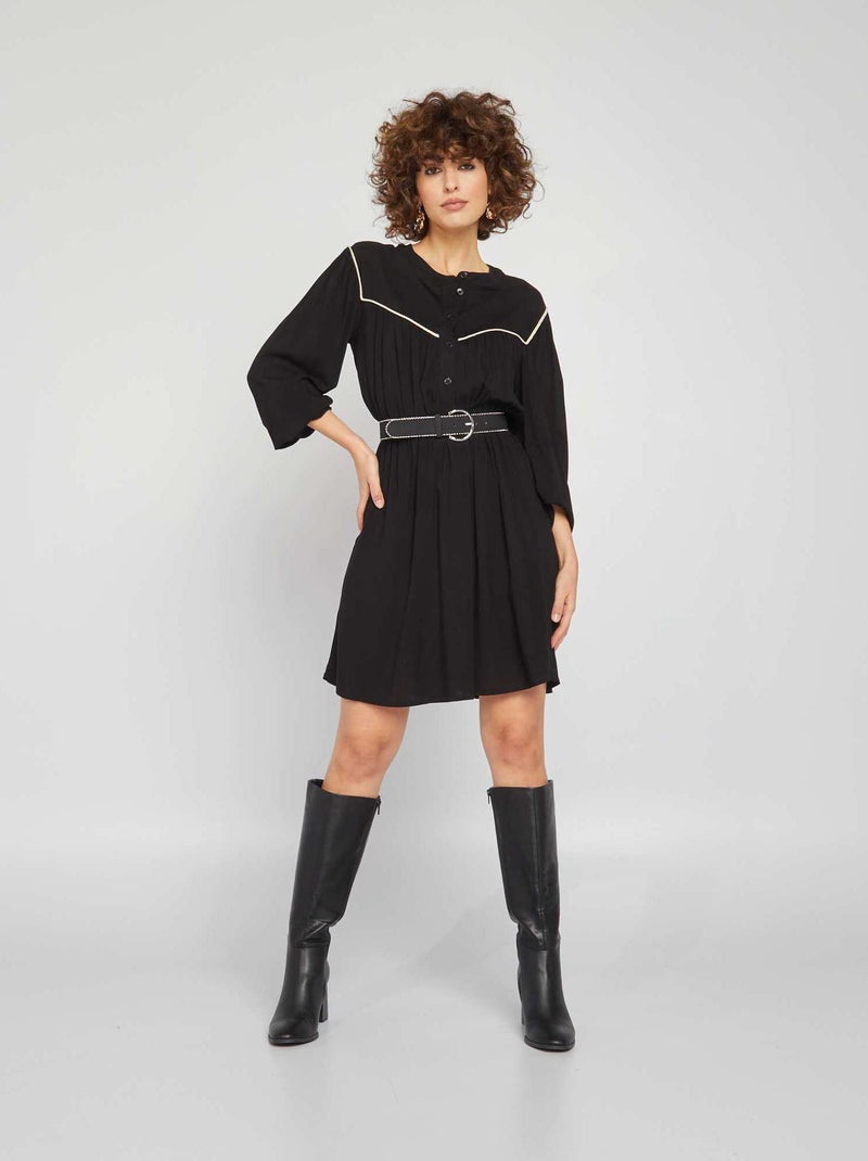 Robe légère noir - Kiabi