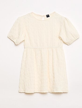 Robe légère unie à manches courtes