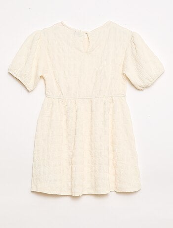 Robe légère unie à manches courtes