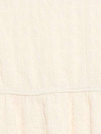 Robe légère unie à manches courtes