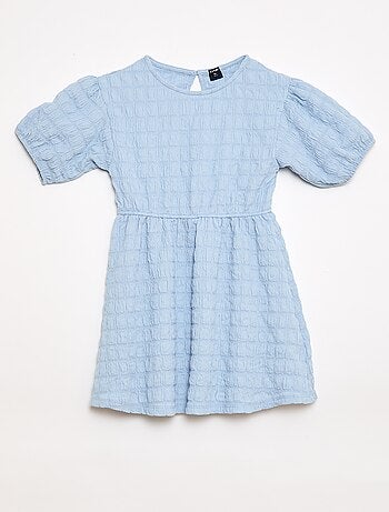 Robe légère unie à manches courtes