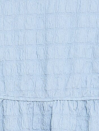 Robe légère unie à manches courtes