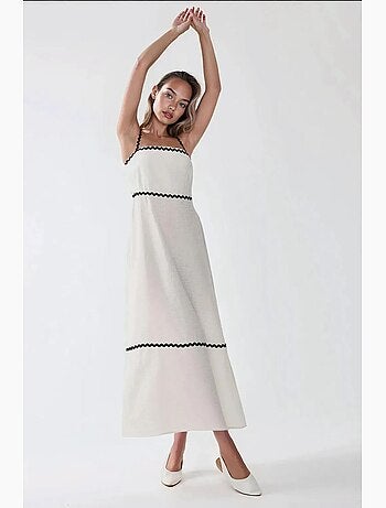 Robe longue à col carré hiccup
