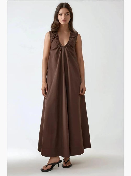 Robe longue à col en u hiccup - Kiabi Robe longue à col en u hiccup - Kiabi