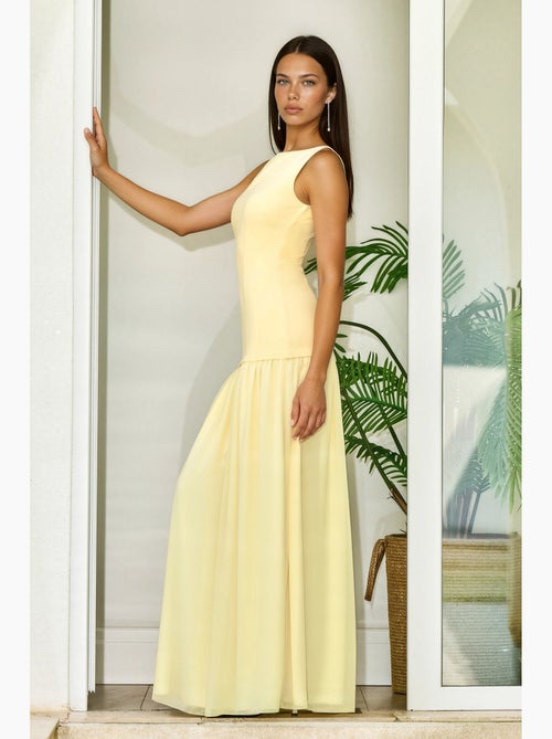Robe longue à encolure bateau et fermeture éclair hiccup - Kiabi